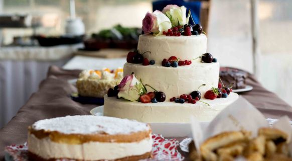 Hochzeitsfoto der Hochzeitstorte einer gleichgeschlechtlichen Hochzeit im Rhein-Main-Gebiet